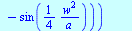 `+`(`/`(`*`(`/`(1, 2), `*`(`^`(`/`(`*`(Pi), `*`(a)), `/`(1, 2)), `*`(`+`(cos(`+`(`/`(`*`(`/`(1, 4), `*`(`^`(w, 2))), `*`(a)))), `-`(sin(`+`(`/`(`*`(`/`(1, 4), `*`(`^`(w, 2))), `*`(a))))))))), `*`(`^`(...